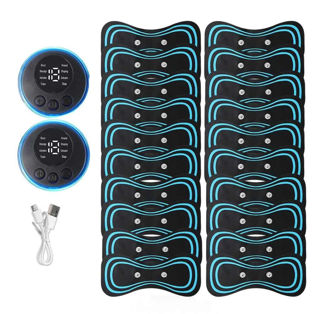 Massageador Elétrico Inteligente EMS - Alívio de Dores e Tensões