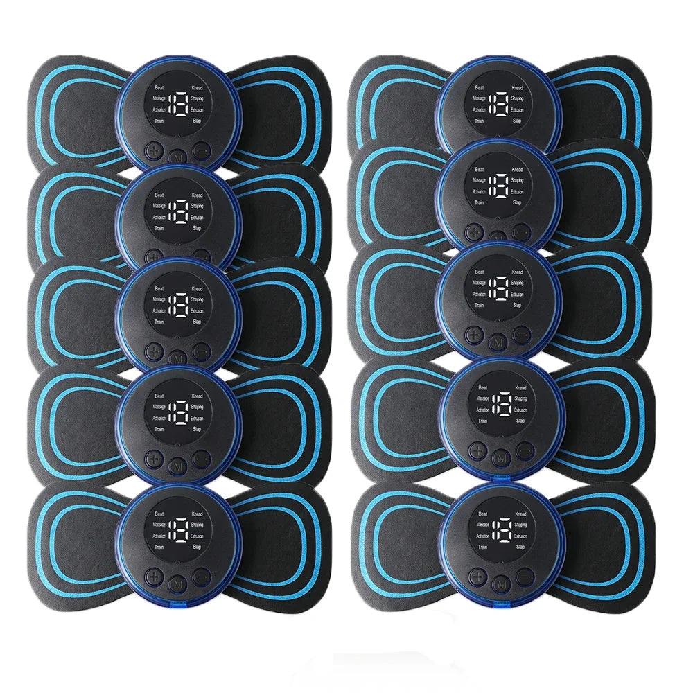 Massageador Elétrico Inteligente EMS - Alívio de Dores e Tensões