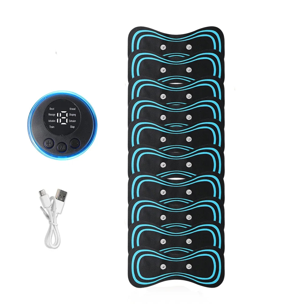 Massageador Elétrico Inteligente EMS - Alívio de Dores e Tensões
