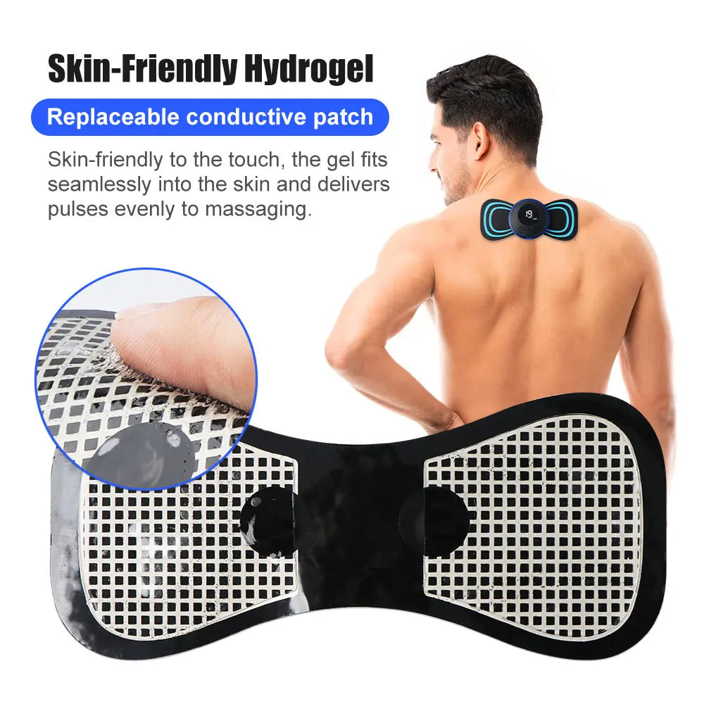 Massageador Elétrico Inteligente EMS - Alívio de Dores e Tensões